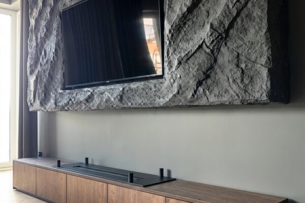 Zabudowa pod RTV z miejscem na kominek Częstochowa De Morel